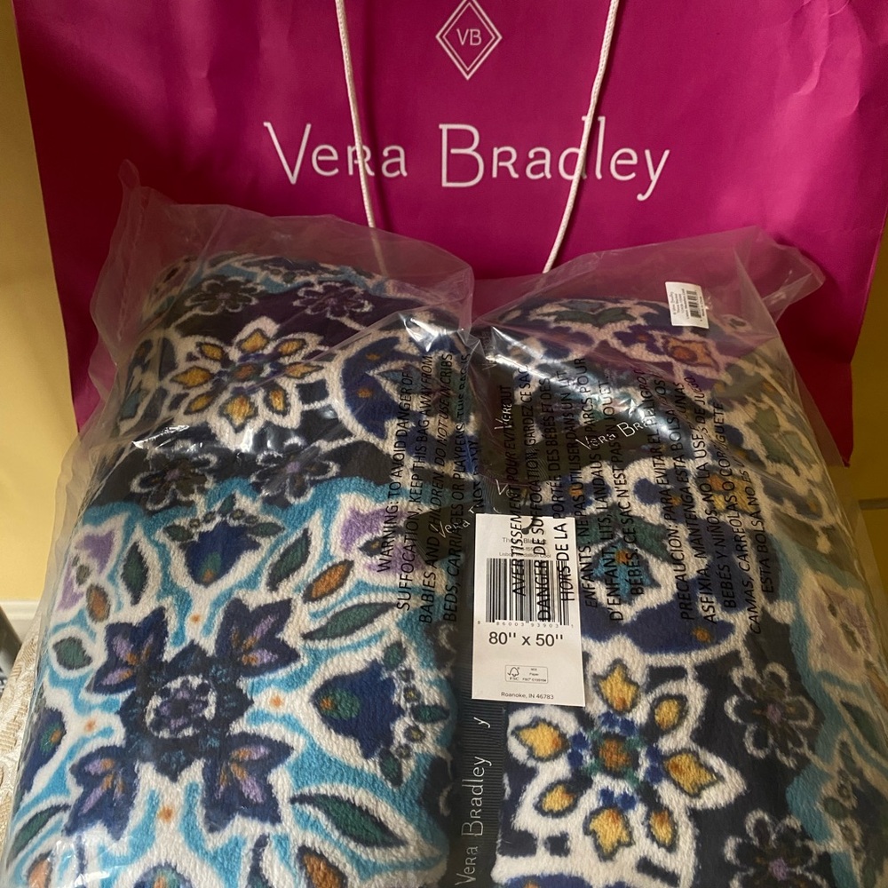 Vera Bradley Multicolor Floral Blanket